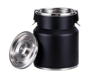 Da Latte Contenitore Dispenser da Tè con Coperchio Ermetico 2,5 L per Casa | Distributore Bevande In Acciaio Per Campeggio Casa Cucina Fattoria Tavolo Da Pranzo Ristorante Festa Riunione Nero