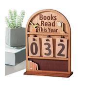 da lettura - Tracker tabellone personale, accento biblioteca in legno rustico, display per monitoraggio della letteratura, funzione di personalizzazione stile lavagna, articolo decorativo per bi