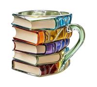 da libro, per bevande, tazze da caffè dipinte in 3D, per bookworm, lettori, appassionati, donne, uomini, scrittori e bibliotecari