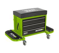 Da Meccanico Utilità Sedile & Cassetta Attrezzi - Hi-Vis Verde - Sealey SCR18G