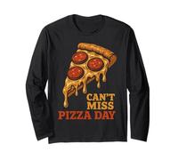 da Non Perdere Pizza Day Delicious Slice Art Maglia a Manica
