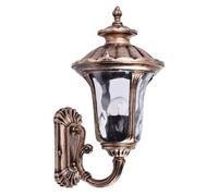 da nostalgica con Paralume in Vetro con Effetto Acqua, Applique in Metallo e Alluminio, Illuminazione per Patio, Garage, casa, Veranda, Bronzo - Piccola (Bronzo L)