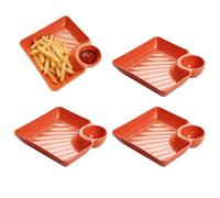 da pastore - Servizio da festa per buffet, riutilizzabile con per salsa integrata e disposizione circolare per snack per dessert, servire verdure, condivisione del pranzo e tavolo