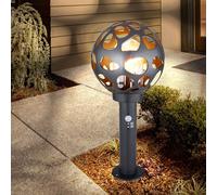 Da Pavimento Lampada Esterno Giardino Acciaio Inox Antracite Presa Luci Sfera
