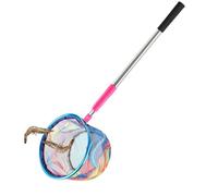 da per bambini - Design telescopico retrattile, impugnatura antiscivolo, rete leggera e resistente, arrotondato sicuro | Crabbing, cattura di farfalle, giochi all'aperto, spiaggia, c