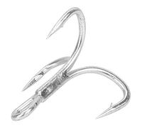 da Pesca di pregevole fattura, affilato, Lago d'Argento per la Pesca in Mare in Piscina(Grande 1/0# (10 Pezzi per Vendita))