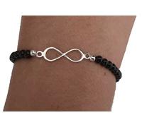 Da Polso Infinity Argento di Legge 925 E Onice Naturale. ref.M24. Nuova E Stoffa