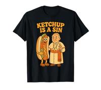 Da Pope Ketchup Is a Sin - Divertente motivo hot dog di Chicago Maglietta