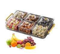 da portata diviso, vassoio da portata con scomparti | Organizzatore per il pranzo per la conservazione di alimenti, trasparente, rimovibile, alla, elegante, robusto, compatto, da
