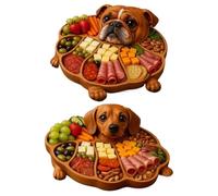 da portata in legno, a forma di cane, per presentazione a forma di cane, vassoio decorativo per formaggio, carne obšt Charcuterie | per feste per caramelle, biscotti, dessert