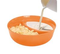 da porzione divisa - piatti di chip e tuffo, ciotola di cereali anti -frammento | Piatti snack cracker di pane impilabile, organizzatore di alimenti a più sezione con scompartimento per immersi