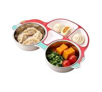 da Pranzo per Bambini Acciaio Inossidabile Antiruggine a Scomparti a Forma | Portapranzo a Scomparti Per Bambini in Età Prescolare, Asilo, Maschi, Femmine, Figli e Figlie