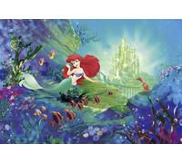 Bambina Foto Parati Disney Murale Parete di Ariel Castello Decorazione 366x254cm