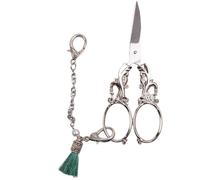 da ricamo e da cucito retrò europee - Design a mughetto, portatili con catena realizzate in acciaio inossidabile e antiruggine, perfette per l'uso domestico | Per ricami, riccioli