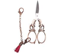 da ricamo e da cucito retrò europee - Design a mughetto, portatili con catena realizzate in acciaio inossidabile e antiruggine, perfette per l'uso domestico | Per ricami, riccioli