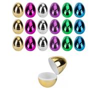 Da Riempire Metallico Pasqua Uova 18 Pacco 4.5cm Riutilizzabile Plastica Caccia