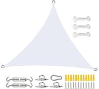 Da Sole A Vela 5x5x5m For Protezione Esterna Giardino Patio Yard Party Solare Impermeabile Baldacchino 90% Blocco UV(White,4.5x4.5x4.5m)