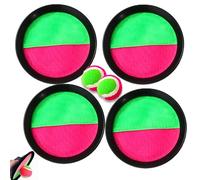 Da Spiaggia Cattura il Gioco, Giochi in Velcro, Giochi Spiaggia, Gioco da Lancio All'aperto, Set di Palline in Velcro con 4 Pagaie in Velcro e 2 Palline in Velcro