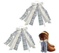 da Stivale Nastro Satinato con Strass per Scarpe