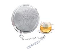 da tè, colino da tè, palla da tè con catena, colino per spezie, in acciaio inox, per tazza, spezie, 1 palla da tè