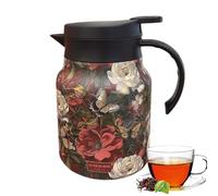 da tè con stampa floreale. Tè con stampa floreale vintage: | Caraffa termica per bevande calde con uovo per gustare con stile, famiglia e amici a casa nella vita cotid