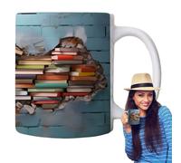 da tè divertente per amanti dei libri, in ceramica, 350 ml, per caffè | Book Club Cup Caffè Latte per Lettori Gli Amanti Del Libro Goditi una bevanda calda e rilassante mentre leggono storie