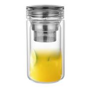 da tè in, a prova di perdite, con inserto per colino, trasparente, resistente al calore, per casa, ufficio, auto, viaggi, campeggio, feste, attività all'aperto, anche per il campeggio, la