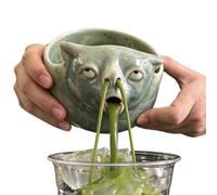 da tè in ceramica a bocca larga con viso di gatto vomito | Ciotola per frusta da tè verde per amanti della cultura, principianti, appassionati, collezionisti, cerimonie, riunioni