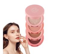 da trucco impilabile, da viaggio, kit di cosmetici per contouring, dimensioni 12 x 8 cm, per viso, occhi, , routine facciale, casa, feste, vacanze, uso affidabile, portatile, design