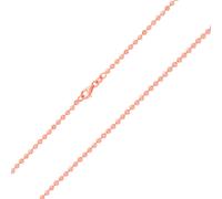 Da Uomo 10K Oro Rosa Massiccio 2.5mm Diamante Taglio Luna Perline Sfera Catenina