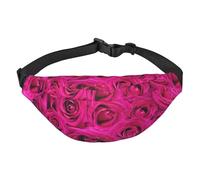 da uomo a tracolla alla moda per donna con tracolla regolabile, petali di rose rosa