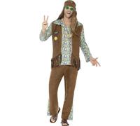 Da Uomo Adulto 60s 70s Hippie Hippy Uomo Groovy Woodstock Costume Vestito