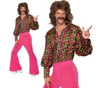 Da Uomo Adulto 60's Psichedelico Cnd Suit Groovy Rétro 60s Costume Nuovo