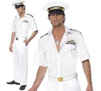 Da Uomo Adulto 80s 1980s Ufficiale Top Gun Costume da Capitano By Smiffys