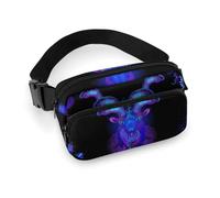 da uomo alla moda per abiti, confezione piccola completamente stampata, portatile con tracolla regolabile compatibile con capra sirena neon zodiaco astrologia capricorno
