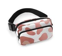 da uomo alla moda, piccolo, portatile, con tracolla regolabile, stampa leopardata e ghepardo color oro rosa