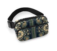 da uomo alla moda, portatile, con tracolla regolabile per corsa, escursionismo, viaggi, stampa boho vintage paisley bandana