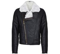 Da Uomo Aviator Croce Zip B3 Crema Montone pelle di Pecora Marrone Giacca Pilota