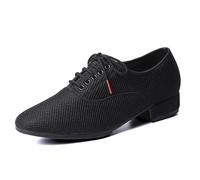 da Uomo Ballroom Scarpe Pratica, 1 Pollice Tacco Chiuso Toe Performance Scarpe Danza Salsa Insegnamento Scarpe Danza,Suede Full Sole,42 EU