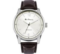 Da Uomo Ben Sherman Orologio Rotondo Quadrante Argento Marrone Croc Simil Pelle