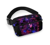 da uomo con decorazione per abito alla moda, confezione piccola completamente stampata, portatile con tracolla regolabile compatibile con zodiaco neon astrologia sagittario