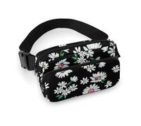 da uomo con decorazioni per abiti alla moda, confezione piccola completamente stampata, portatile con tracolla regolabile compatibile con la stampa di fiori a margherita