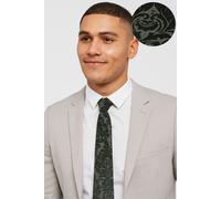 Da Uomo Cravatta Damasco Grigio Argento Nero Floreale Seta Matrimonio Formale