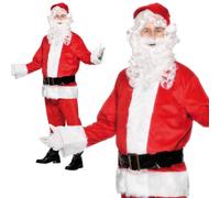 Da Uomo Deluxe Babbo Natale Costume Abito Natale Vestito Nuovo