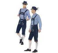 Da Uomo Deluxe Lederhosen Costume Adulti Tedesco Birra Festival Completo