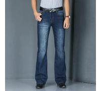 Da Uomo Denim Svasato Bell Pantaloni Jeans Rétro 60s 70s Hippie Regular Festa