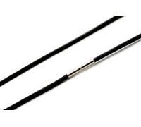 Da Uomo/ Donna Pelle Collana- Sterling Argento Chiusura Choice-3mm Nero Pelle