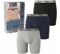 Da Uomo Duca D555 Confezione Di 3 Cotone Boxer Erba Le Forti Re Misura (S-10XL)