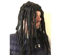 Da Uomo Lungo Rasta Reggae Parrucca Vestito Nero Rasta Marley Cjamaica Bobsleigh