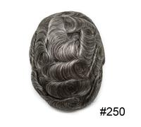 Da Uomo Toupet Invisibile Reale Umano Parrucchino Completo Poly Sottile PU 8x10